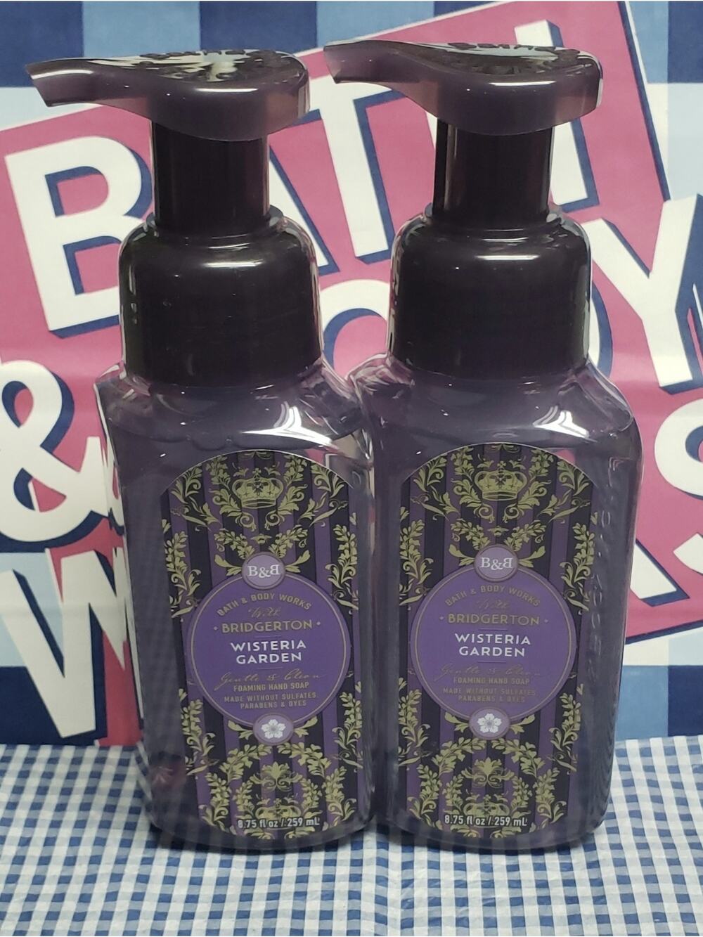 BBW Bridgerton Wisteria Garden Gentle & Clean Foaming Hand Soap 2 Pack